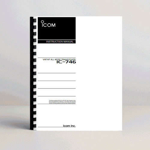 Icom 746 instruction manual - icom,