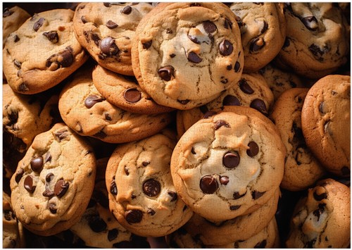 Chocolate chip cookies jigsaw - chocolate,