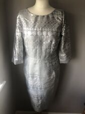 Lalage Beaumont Vintage Silver Circle Audrey Hepburn Style Dress Size 12