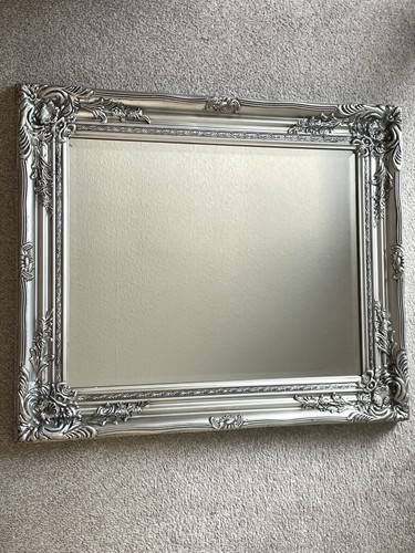 Silver mirror wall - mirror/wall,