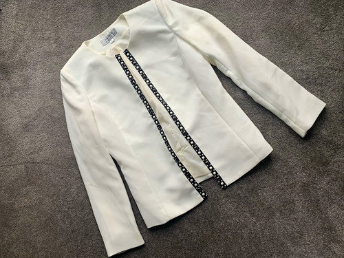 Tahari white black studded - tahari,