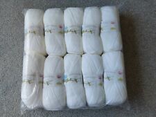 James C Brett DK Baby super soft wool 10 x 100grams WHITE