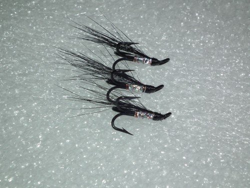 Salmon seatrout fly 3 black - salmon/seatrout,