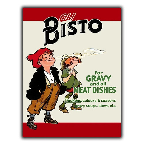 Bisto gravy metal sign - bisto, wall