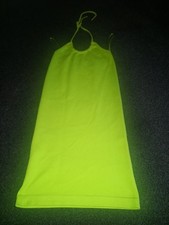 WOMENS PRIMARK HALTER NECK LIME GREEN DRESS  SIZE EXTRA SMALL