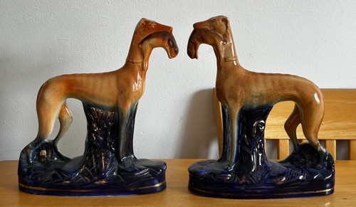 Pair large staffordshire - pair, of
