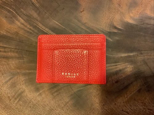 Radley red leather card holder - leather,