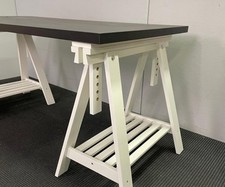 IKEA adjustable desk Grey top with white legs 