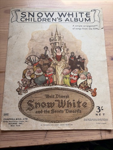 1930s vintage disney snow - disney’s,