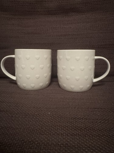 Pair white china heart - china,