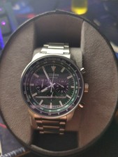 CITIZEN CA4500-91X Eco-Drive Chronograph Green Dial Stainless Steel Men Watch