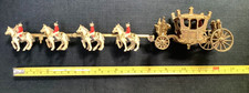 Vintage Queen Elizabeth II Royal Coronation 1953 Model Gold Coach & Horses, VGC
