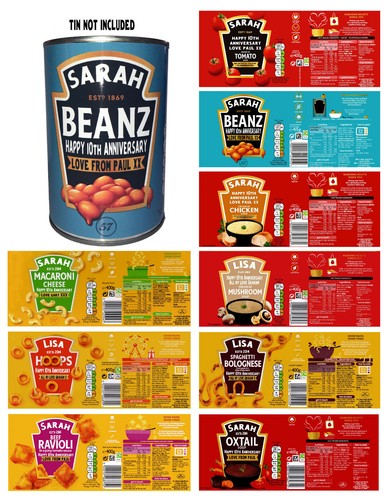 Personalised tin label - label, 10th