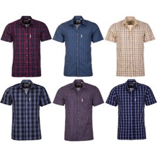 Mens Short Sleeve Shirt Country Checked Check Rydale Gent's Casual Work Wear Top