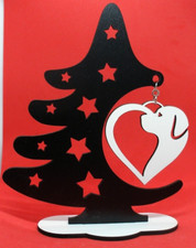 Wooden christmas tree - wooden, with