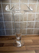 Large Art Nouveau clear glass