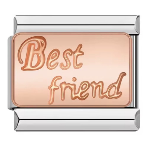 Rose enamel best friend silver - enamel,