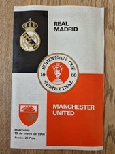 1968 European Cup Semi Final Programme Real Madrid v Manchester United