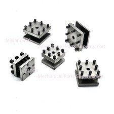 1Pc 4-Station Square Turret | Lathe Fixture Tool Post Universal Lathe Accessory