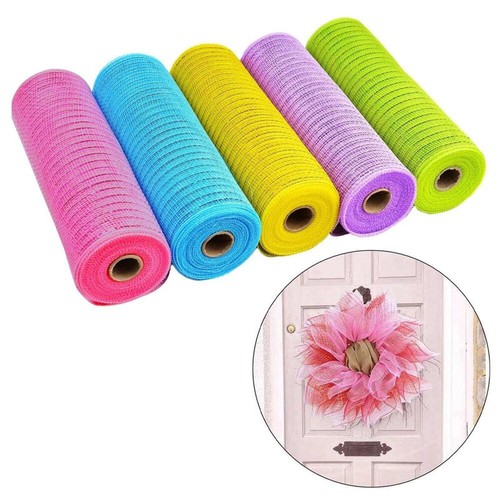 Deco poly mesh ribbon - -, inch