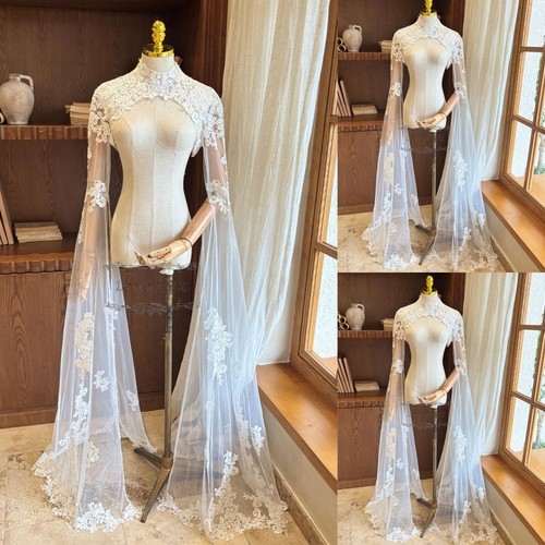Lace wedding jacket long - wedding,