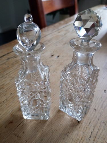 Vintage cut glass - glass, perfume