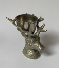 Kenneth Turner Silver Metal Stag Head Tea Light Holder 8cm