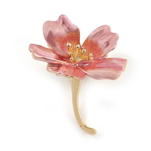 Small pink enamel calla lily - pink,