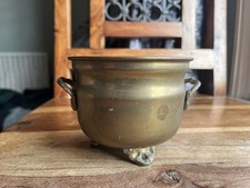 Vintage Brass Planter Round