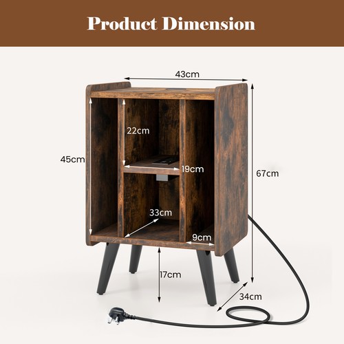 Record player stand - record, wooden