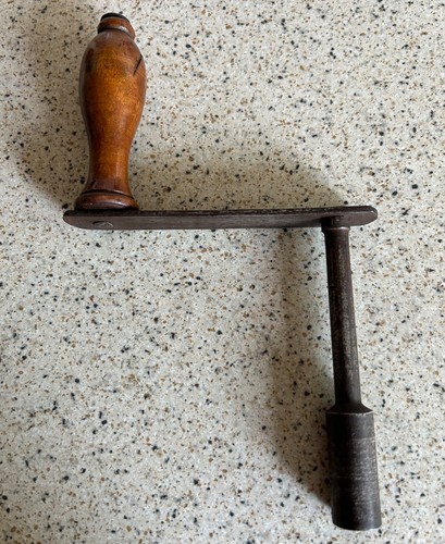 Antique table winding - , handle