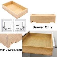 Hafele Solid Oak Drawers Fully Assembled 440mm Depth, Optional Grass Runners