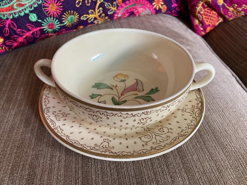 Clarice cliff floral soup - cliff,