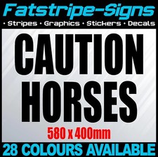 Caution horses stickers - horses,