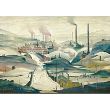 L S Lowry - Industrial Panorama - MEDICI POSTCARDS