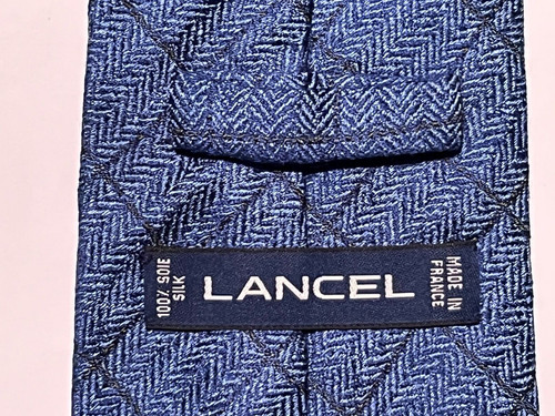 Lancel silk tie blue - lancel,