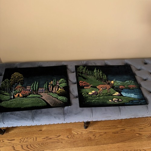1974 vintage velvet painting - vintage,