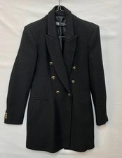 ZARA black military-style coat Size M