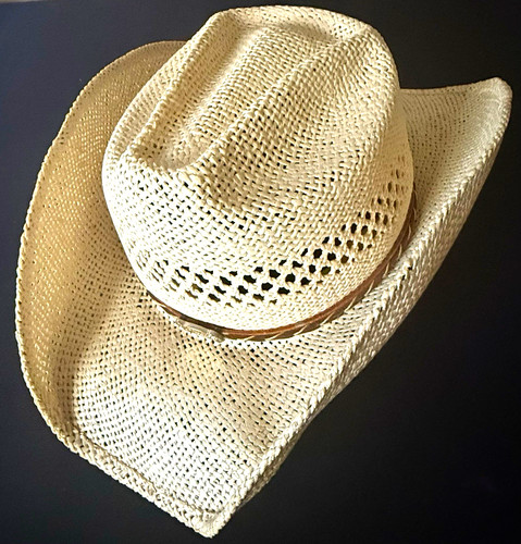 Larrie man straw cowboy hat - man,