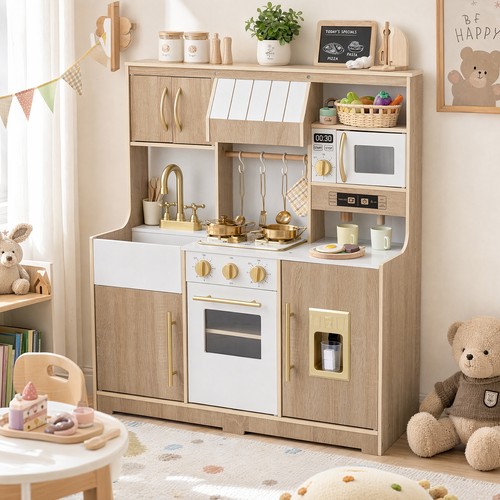 Natural kids role play cooking - role,
