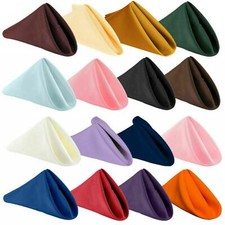 Set Of 4 Polyester Square Napkins Table Cloth Wedding Hotel Linen Dinner Party