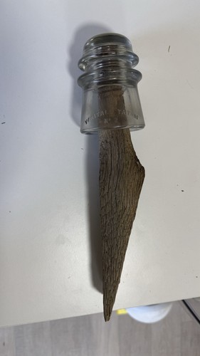 Glass insulator with original - insulator,