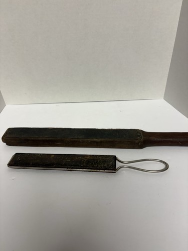 Vtg wooden handle leather - vtg,