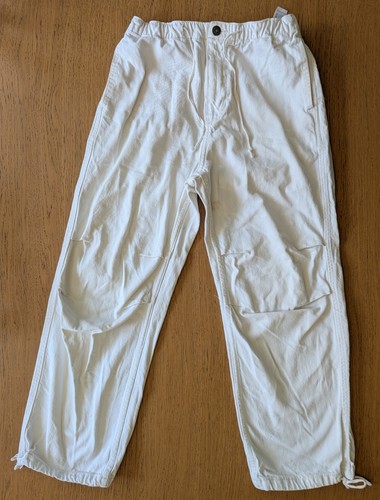 Bershka white parachute jeans - white,