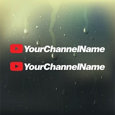 2x play button CHANNEL ADVERT / STICKERS / DECAL / GRAPHIC - 081