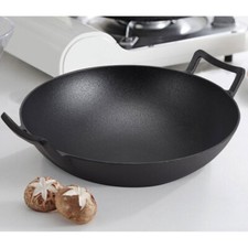 30cm Cast Iron Deep Wok Stir