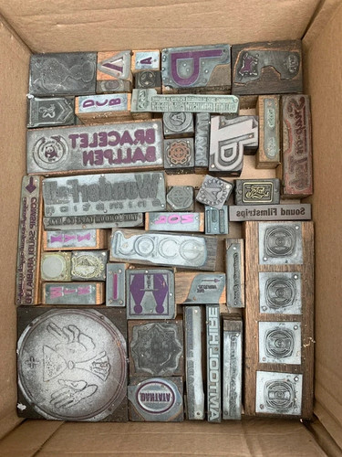 Metal wood letterpress - on,