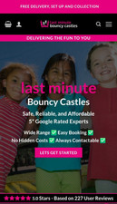 COMPLETE BOUNCY CASTLE BUSINESS FOR SALE. FORD TRANSIT CUSTOM 2017 INC