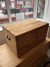 Antique Vintage Wooden Storage Box Blanket Box Coffee Table Chest Trunk Ottoman