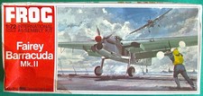 Vintage 1970 1/72 FROG Fairey Barracuda Mk.II Plastic Model Kit